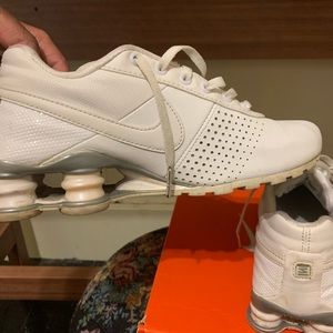 White used Nike Shox size 4.5 in YOUTH